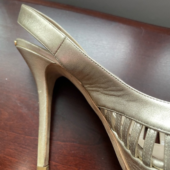 Size 8.5 Christian Dior Gold platform sandals - Picture 9 of 9